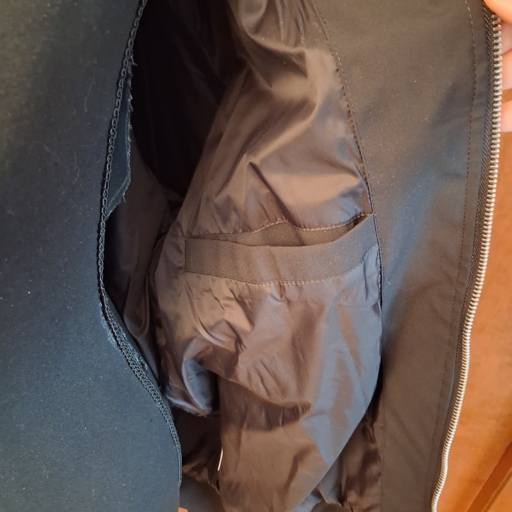Men's Black Bomber Jacket - Classic Zip Front - Picture 5 of 12
